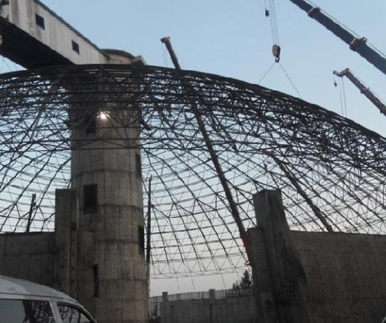 孝义网架分条或分块安装法